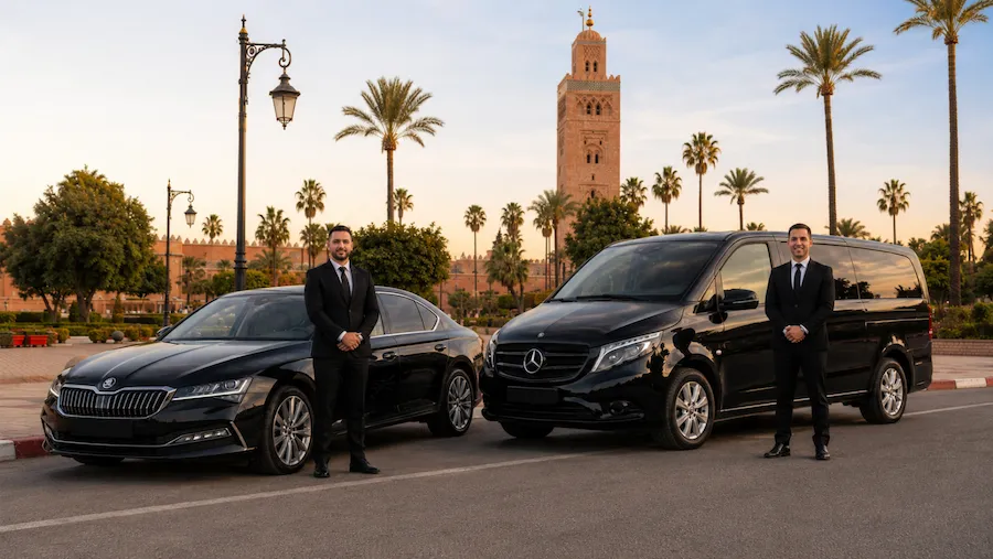 Chauffeur privé Marrakech avec véhicule noir pour une prise en charge professionnelle