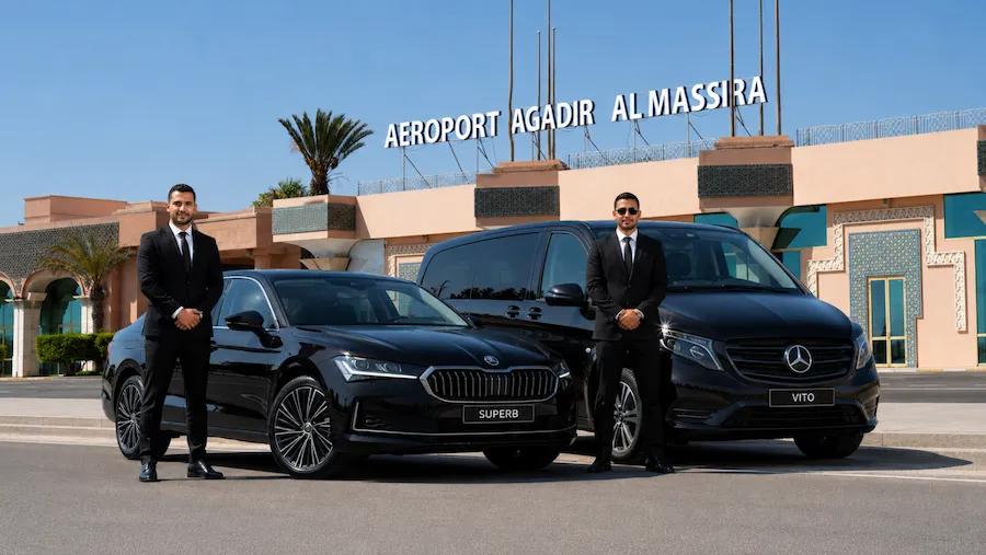 Taxi aéroport Agadir Al Massira avec chauffeur privé au Maroc