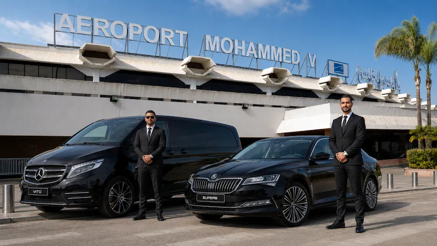 Taxi aéroport Casablanca Mohammed V avec chauffeur privé au Maroc