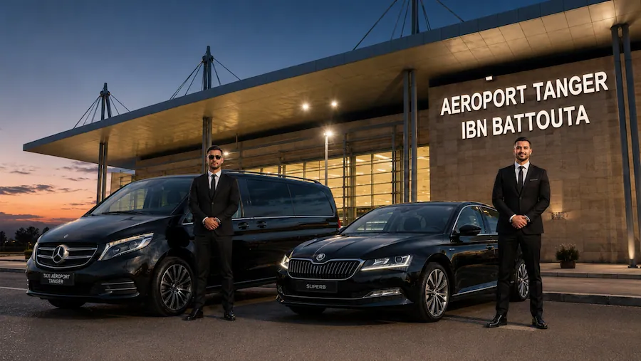 Taxi aéroport Tanger Ibn Batouta avec chauffeur privé au Maroc